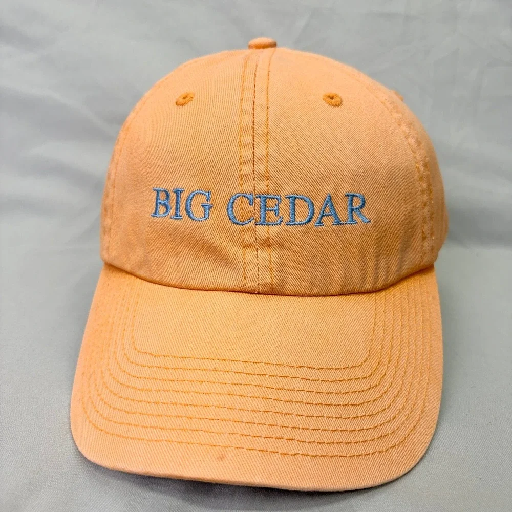Attitude 101 Big Cedar Hat Baseball Cap Mens OSFA Orange Cotton Adjustable